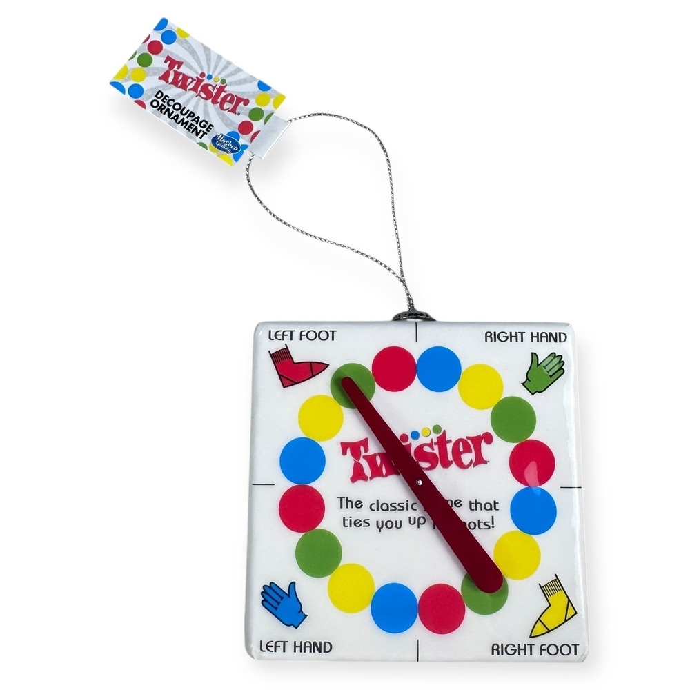 Twister Decoupage Ornament Hasbro Gaming‎ Christmas Tree Decor Square